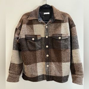 Anine Bing brown plaid jacket